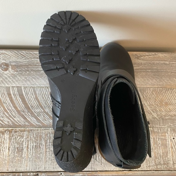 See by Chloè Wedge Strappy Ankle Round Toe Lug Bottom Booties (Size:40) - Picture 11 of 12